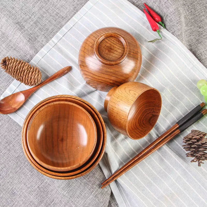 Elegant Jujube Wood Bowls