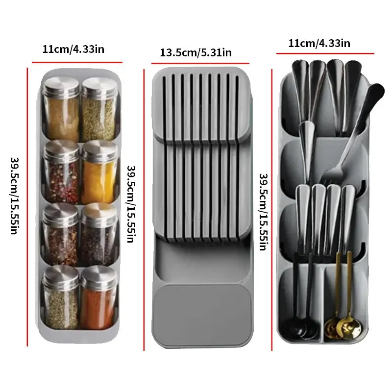 Versatile Cutlery Organizer Tray