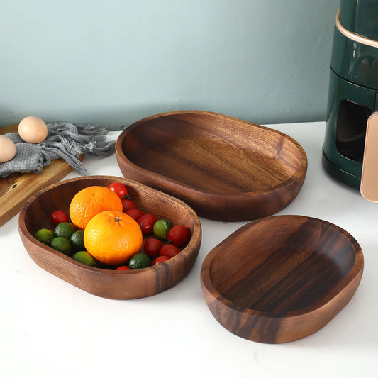 Exquisite Wooden Salad Bowl Set